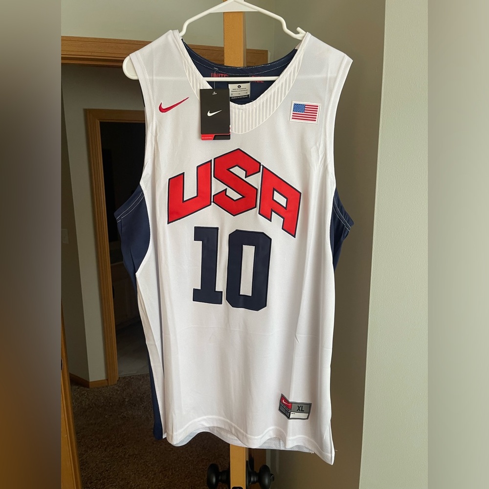 Nike USA Basketball Jersey - White/Red/Navy (#10)